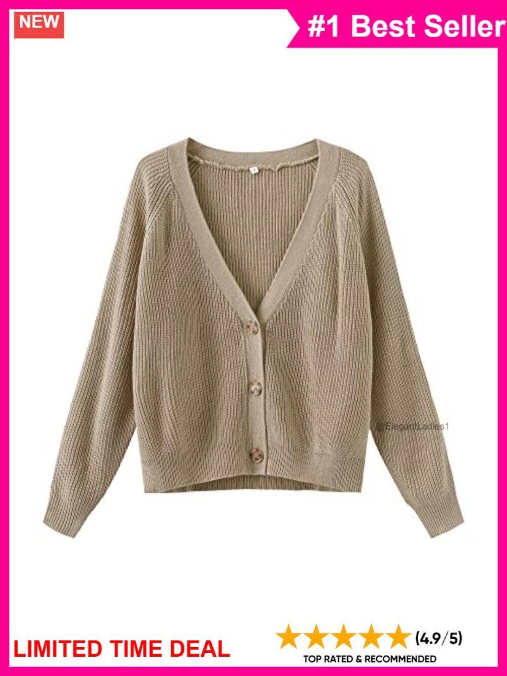 Women's Cardigan Sweater Lightweight Cropped Knit Button Down